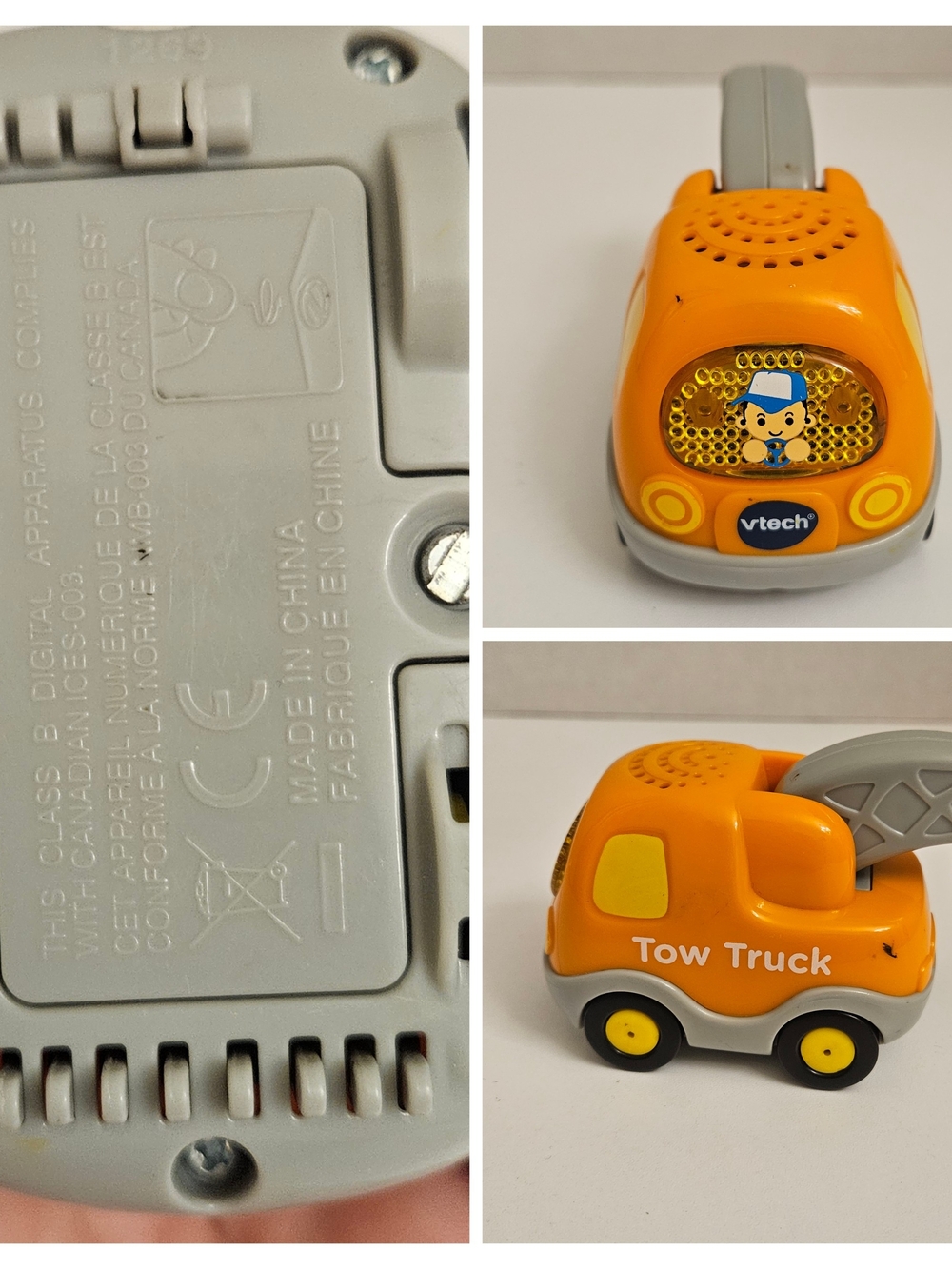 Vtech Go! Go! Smart Wheels Orange Tow Truck Interactive toy Light Noise